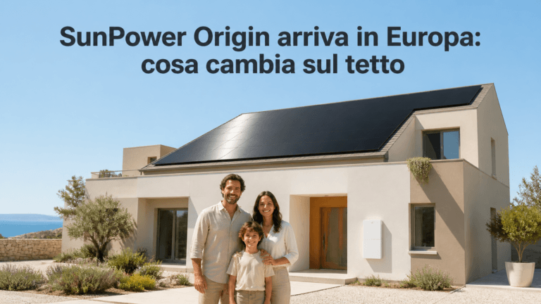 SunPower Origin arriva in Europa: cosa cambia sul tetto
